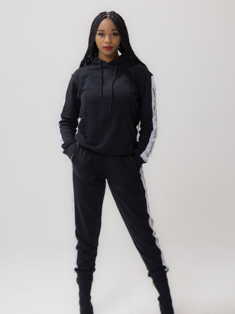 Relaxed Fit Foreign Sweat Suit Set