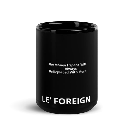 Le' Foreign Manifestation Black Glossy Mug